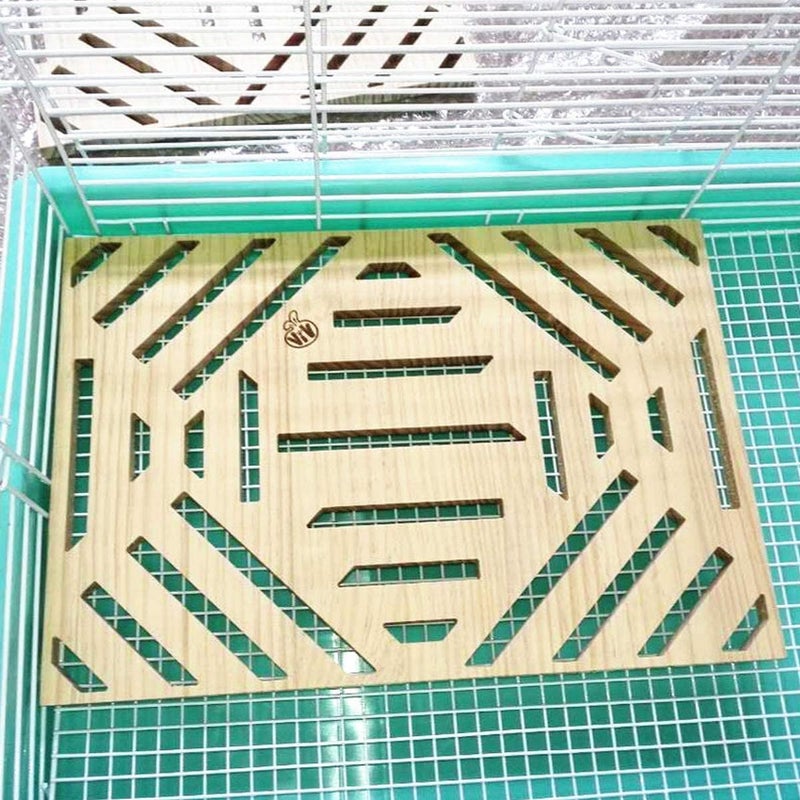 Litewoo Rabbit Scratch Board Foot Pad Mat Chew Toy Grinding Claws Teeth Natural Wood for Small Animal Rabbit Hamster Chinchilla Guinea Pig Ferret Gerbil Bunny Rat Cage Accessories (B) - Image 5